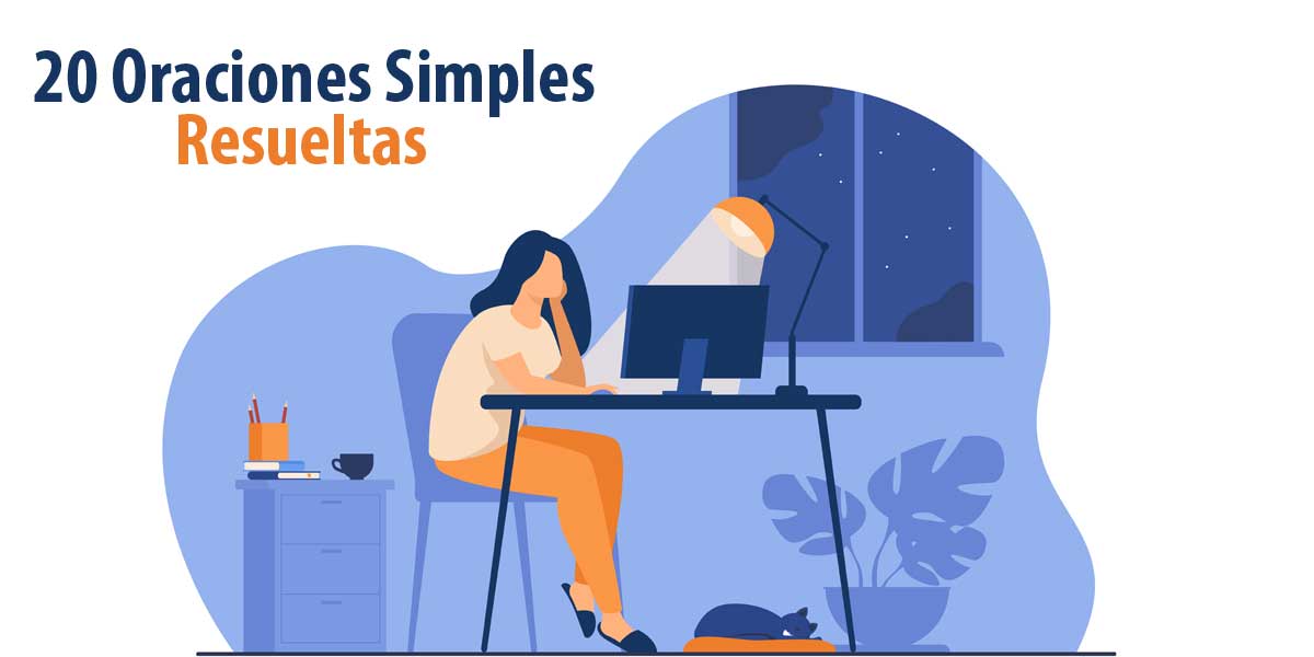 20 Oraciones simples resueltas para descargar 2 ESO