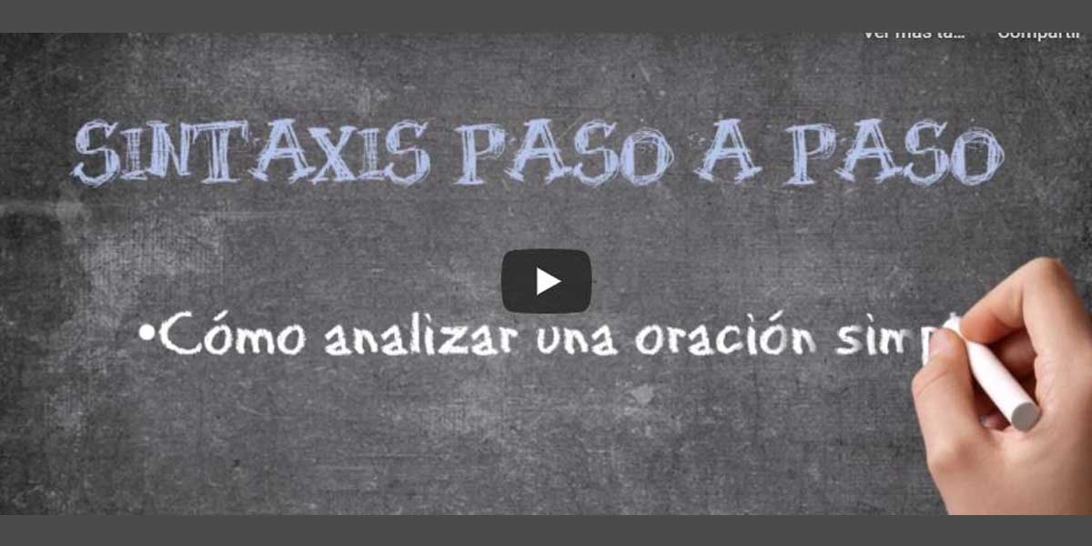 Sintaxis paso a paso Como Analizar una Oración Simple 4º ESO