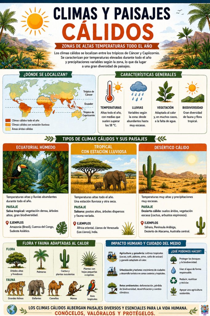 Infografías: Climas y Paisajes del Mundo – Geografía e Historia ESO