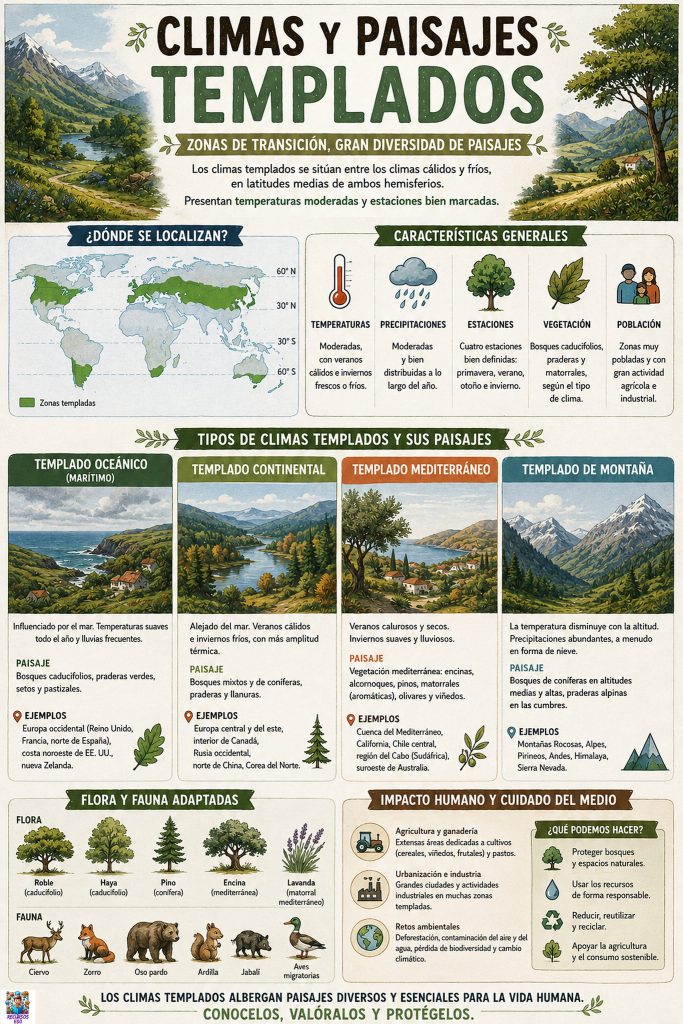 Infografías: Climas y Paisajes del Mundo – Geografía e Historia ESO