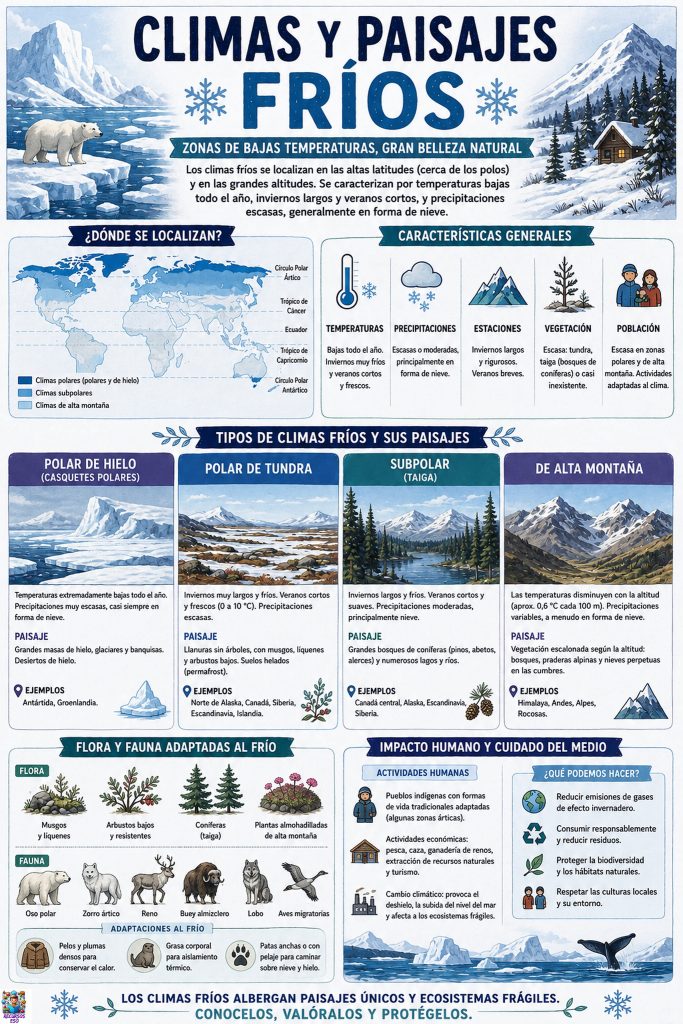 Infografías: Climas y Paisajes del Mundo – Geografía e Historia ESO
